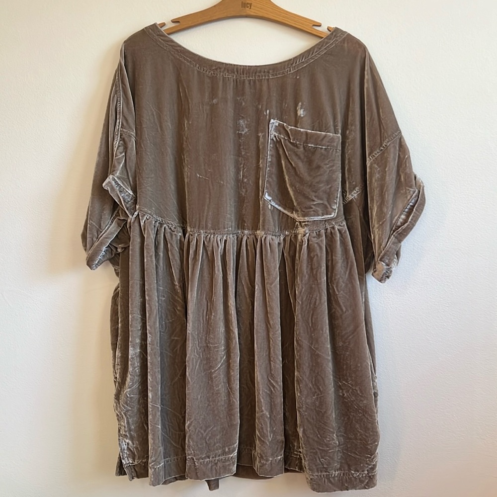 Free People Crushed Velvet Dress NWT XL